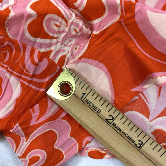 Olivaceous Shorts Outfit‎ Women Medium Orange Pink Cream  Tropical Beachcore - Picture 8 of 16